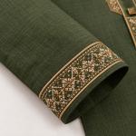 Embroidered Panjabi – Deep Olive Green