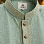 Sage Green Embroidered Panjabi