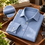 AARMIR Premium Remy Cotton Shirt – Sky Blue