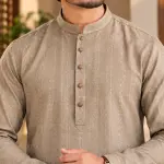 AARMIR Premium Cream Beige Jacquard Panjabi