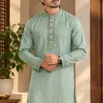 Sage Green Embroidered Panjabi