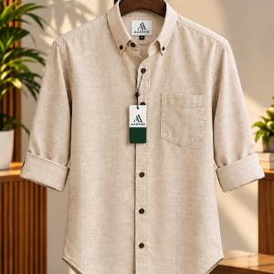 Premium Remy Cotton Shirt – Classic Beige