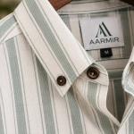 Sage Stripe Full Sleeve Shirt for Men