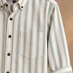Sage Stripe Full Sleeve Shirt for Men